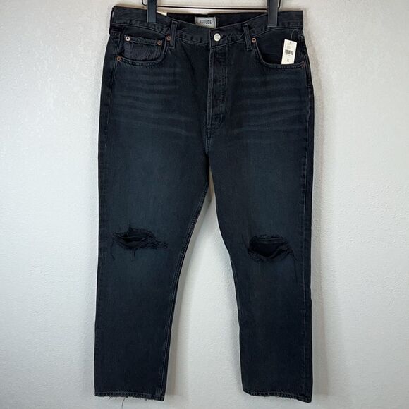 NWT AGOLDE 90'S PINCH WAIST HIGH RISE STRAIGHT - Howl Size 32 - Picture 2 of 15